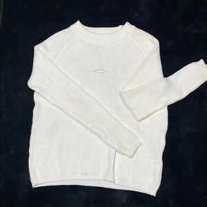 Cozy White Knit Sweater